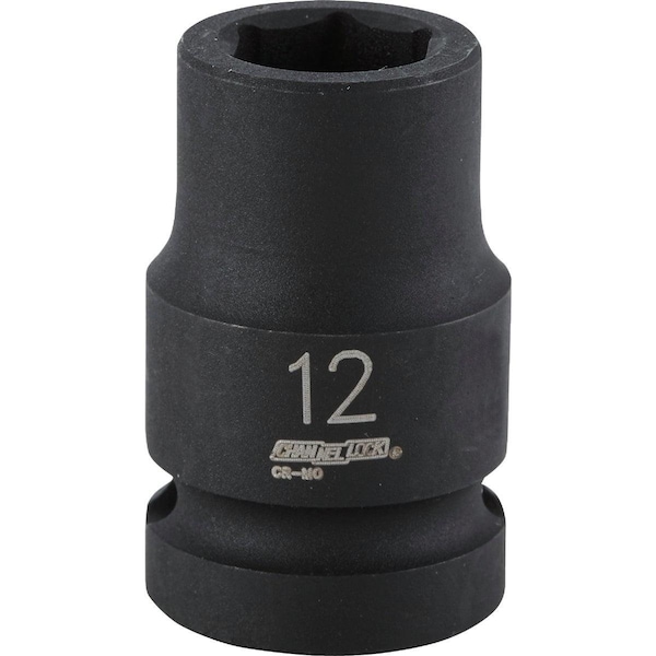 Channellock 1/2 In. Drive 12 mm 6-Point Shallow Metric Impact Socket 314994 - main
